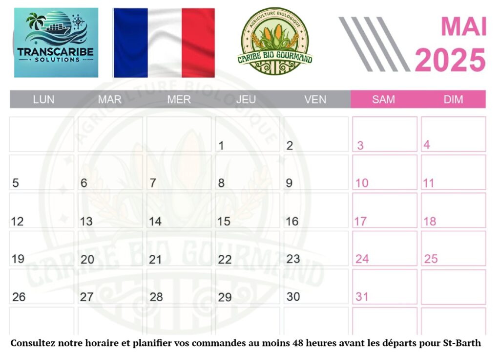 calendrier de départ 5