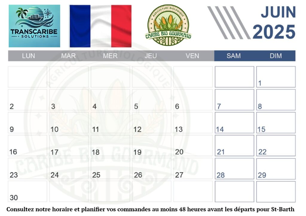 calendrier de départ 6