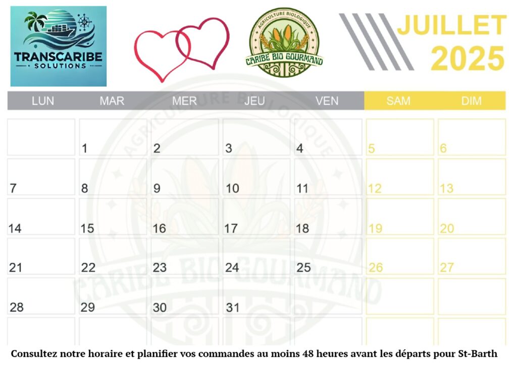 calendrier de départ 7